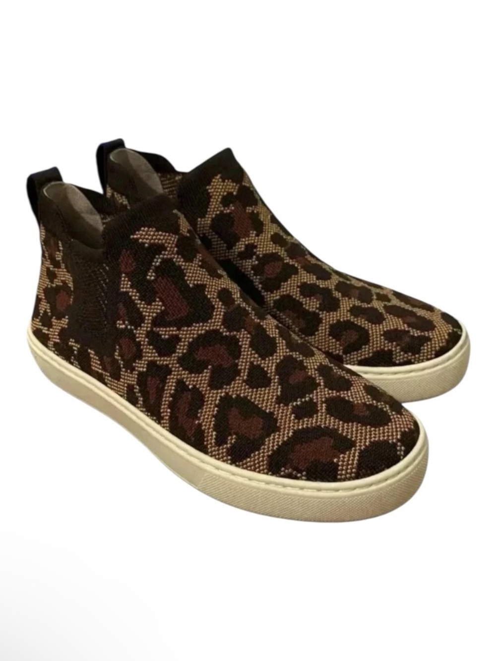 Rothy's The Chelsea Wildcat Pull On Knit Fabric High Top Sneaker